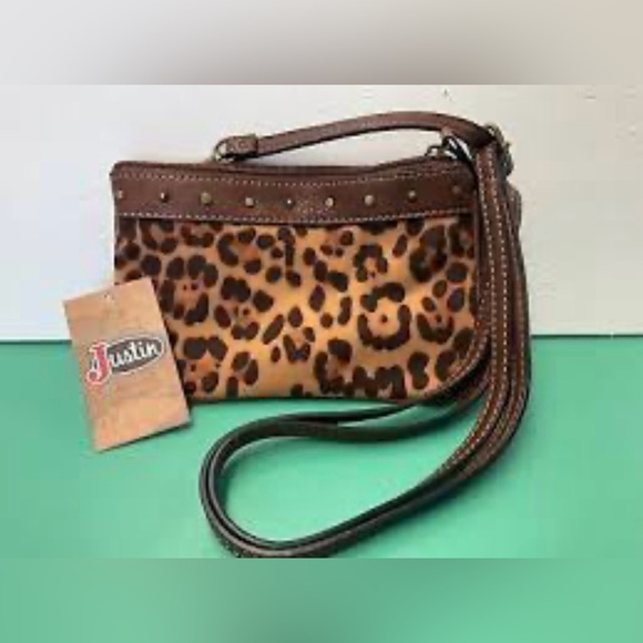 Justin Boots Cheetah Print Crossbody NWT - Picture 10 of 10